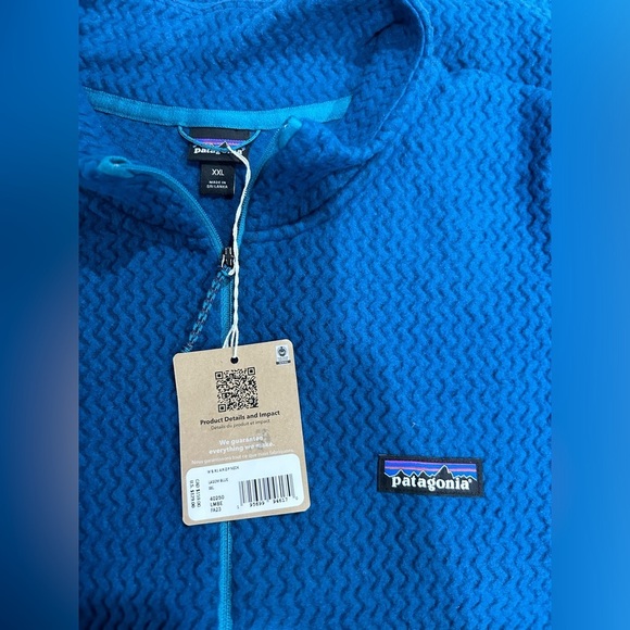 Patagonia Women's XXL R1 Air 1/2-Zip Pullover Lagom Blue Jacket NWT - Picture 5 of 11